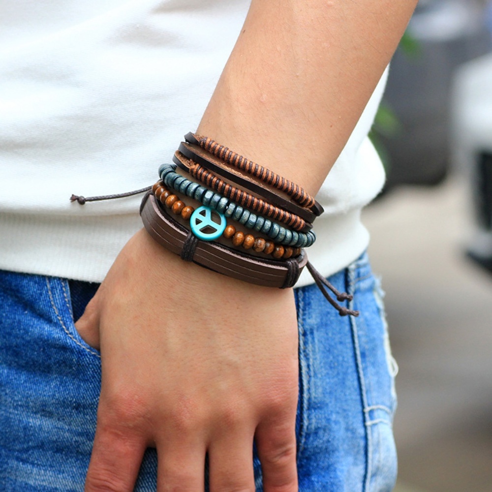 Fashion Assorted Leather Bracelets - Picture 5 of 5